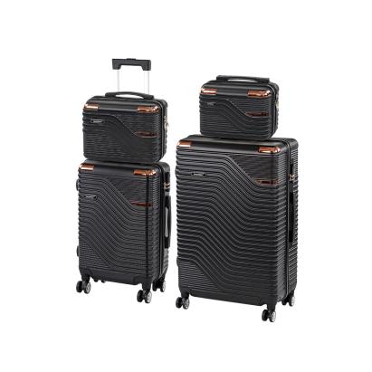 Set valize Leziter TraveLux Urban XXIII cu role, ABS negru, 5 piese