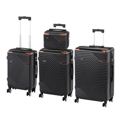 Set valize Leziter TraveLux Urban XXIV, 4 piese cu roti 360°, negru