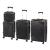 Set 4 valize Leziter TraveLux Urban XXV cu role, ABS, negru elegant