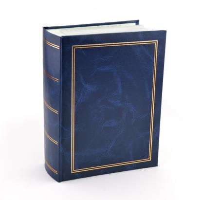 Album foto tip carte Classic pentru 300 poze 10x15, albastru, piele ecologică