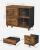 VASAGLE Dulap mobil tip rollbox pentru birouri, sertar cu sina suport dosare, stil industrial, 40x80x66 cm, maro rustic Household NewTrend
