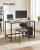VASAGLE Birou cu 2 rafturi pe stanga sau dreapta, cadru din otel, 60x120x75cm, industrial, gri stejar Household NewTrend