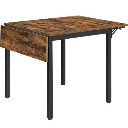 VASAGLE Masa de bucatarie sau living, extensibila, pentru spatii mici, stil industrial, 75x78x85/120cm, maro Household NewTrend