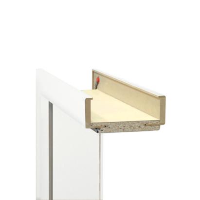 Balama decorativă Leziter CPL albă 100/210, 12–14 mm, crom, stânga