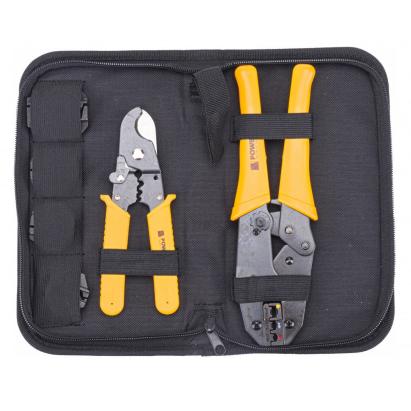 Cleste de sertizare cabluri electrice Powermat 7in1 cu capete interschimbabile