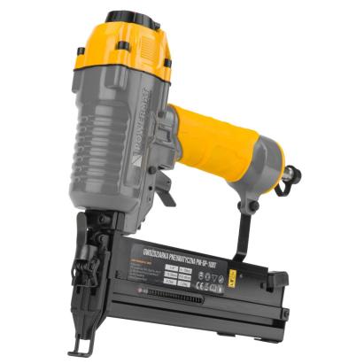 Pistol pneumatic 2în1 Powermat PM-GP-100T pentru cuie și capse, magazie 100