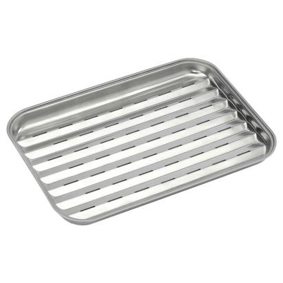 Tavă pentru grătar din inox Mirpol 34 x 23 cm, rezistentă și ușor de curățat