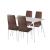 Set dining Leziter Jenna 4+1 maro, masă cu blat din piatră sinterizată