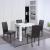 Leziter Set de masă Leon 4+1 alb-negru