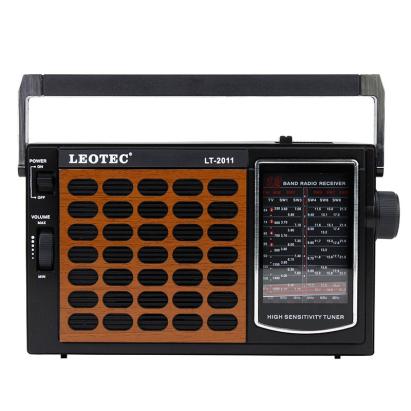 Radio portabil Leotec cu 12 benzi FM/MW/SW, antenă telescopică 70 cm și jack 3.5 mm