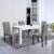 Leziter Set de masă Leon 4+1 alb-gri