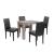 Leziter Set de masă Leon 4+1 stejar York-negru