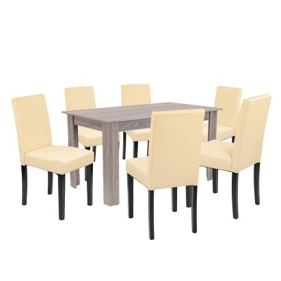 Leziter Set de masă Leon 6+1 stejar York-bej