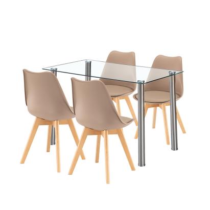 Leziter Velon 4+1 set de sufragerie alb-bej