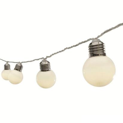 Ghirlandă LED cu 20 becuri, lumină alb cald, 9,5 m (cablul total 14,5 m)