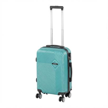 Valiză medie Leziter TraveLux Pro, ABS, 4 roți 360°, albastru lagună, 68x45x25 cm