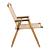 Scaun pliabil de camping Mirpol Drevo 78, bej, cu cotiere din lemn