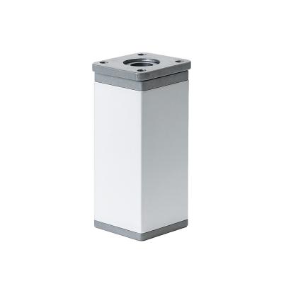 Picior de mobilier Leziter Uni argintiu, aluminiu 100 mm, reglabil ±1,5 cm