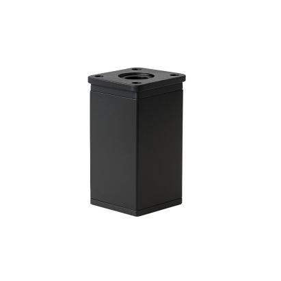 Picior de mobilier Leziter Uni 60 mm, negru, din aluminiu, reglabil
