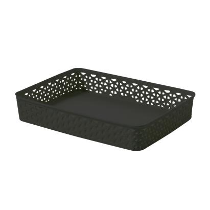 Coș organizator Curver My Style A5 cu aspect rattan, stivuibil
