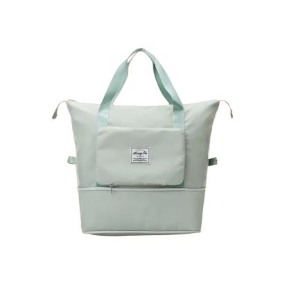 Geantă pliabilă Leziter Peggy pentru femei, verde, impermeabilă și extensibilă