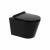 Vas WC suspendat rimless Leziter Tina, negru, cu capac Slim Soft Close
