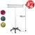 Lampă bactericidă UVC portabilă 2x55W cu stativ telescopic și reflector, 60 mp
