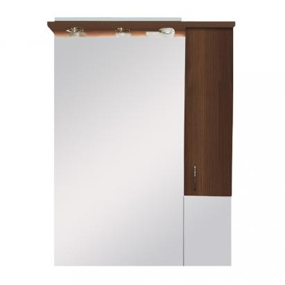 Dulap baie suspendat cu oglindă Leziter Bianca Plus 75, Aida nuc, dreapta