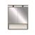 Dulap baie suspendat cu oglindă Leziter Luna 60, ulm Rauna, 60x20x67 cm