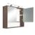 Dulap baie cu oglindă Leziter Luna 80, suspendat, 80x20x67 cm, ulm Rauna