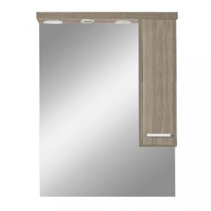 Dulap baie cu oglindă Leziter Nerva 75 cm, suspendat, finisaj ulm Rauna