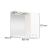 Dulap de baie suspendat cu oglindă Leziter Ruben 65 cm, alb, cu iluminare LED