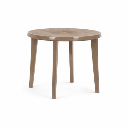 Masă de grădină Curver Lisa din plastic, cappuccino, rotundă Ø90 cm