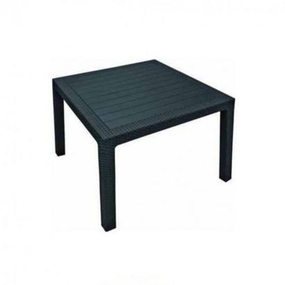 Masă de grădină Curver Melody Quartet 95x95 cm, grafit, cu aspect ratan
