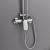 Set de duș Leziter Mitchell cu baterie, inox, duș ploaie și duș de mână