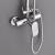 Set de duș Leziter Mitchell cu baterie, inox, duș ploaie și duș de mână