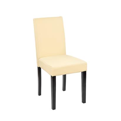 Scaun de dining Leziter Kelly, bej, piele ecologică, șezut cu spumă 4 cm