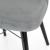 Scaun de masă Leziter Lorna gri, tapițat catifea, picioare lemn