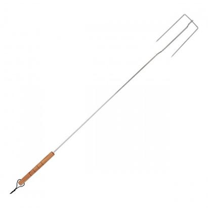 Broșetă pentru cârnați Mirpol 104 cm, cu mâner din lemn și oțel cromat