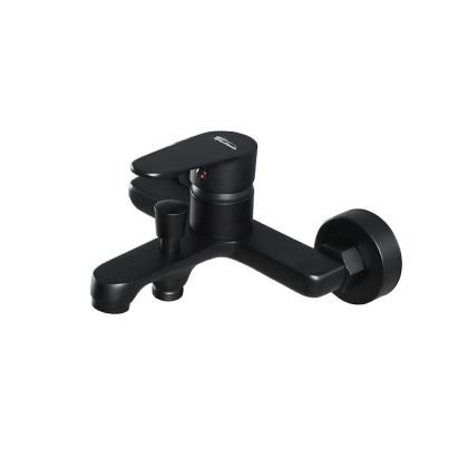 Robinet de umplere cadă Leziter Colly, negru mat, montaj pe perete