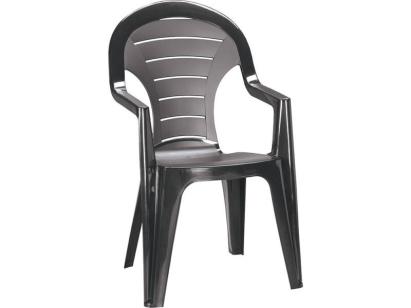 Scaun de grădină Curver Bonaire din plastic, grafit, stivuibil și rezistent UV