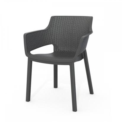Curver Scaun de grădină din plastic Eva, grafit