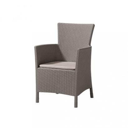 Curver Scaun de grădină Iowa, culoare cappuccino, cu pernă nisip