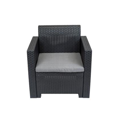 Leziter Scaun de grădină din plastic Nero, grafit