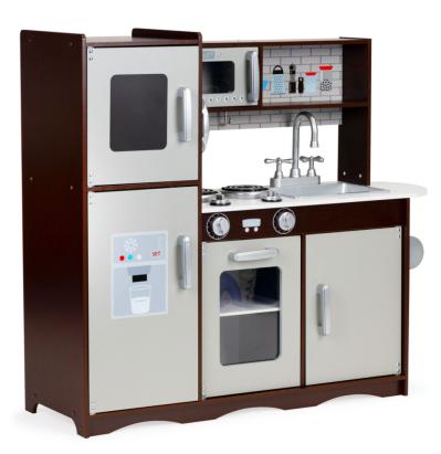 Bucătărie din lemn pentru copii Homelux cu frigider, cuptor și microunde, 3+ ani