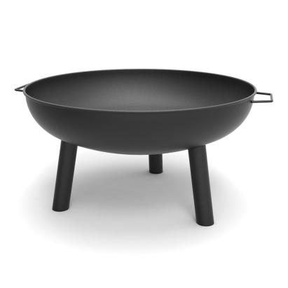 Vatră de foc portabilă Mirpol 80 cm din oțel, cu mânere, negru