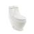 Vas WC monobloc Leziter Coral, ceramică albă, evacuare inferioară, soft-close