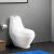 Vas WC monobloc Leziter Coral, ceramică albă, evacuare inferioară, soft-close