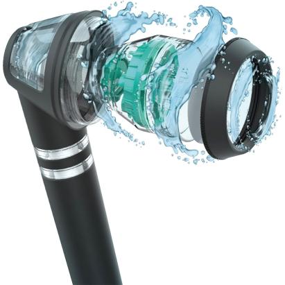 Cap de duș Poseion BT100 cu filtru 5 microni, tehnologie magnetică-ionizantă, gri