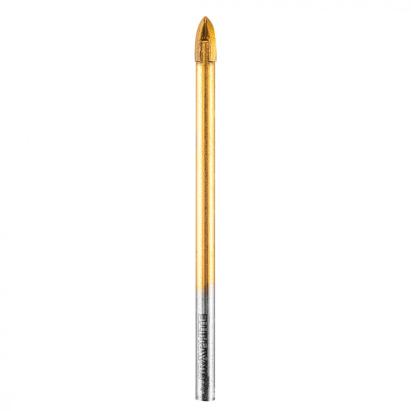 Graphite Burghiu universal pentru sticlă cu 4 margini, pentru găurirea lemnului, plasticului, metalului, pietrei, ceramicii, 5mm, grafit